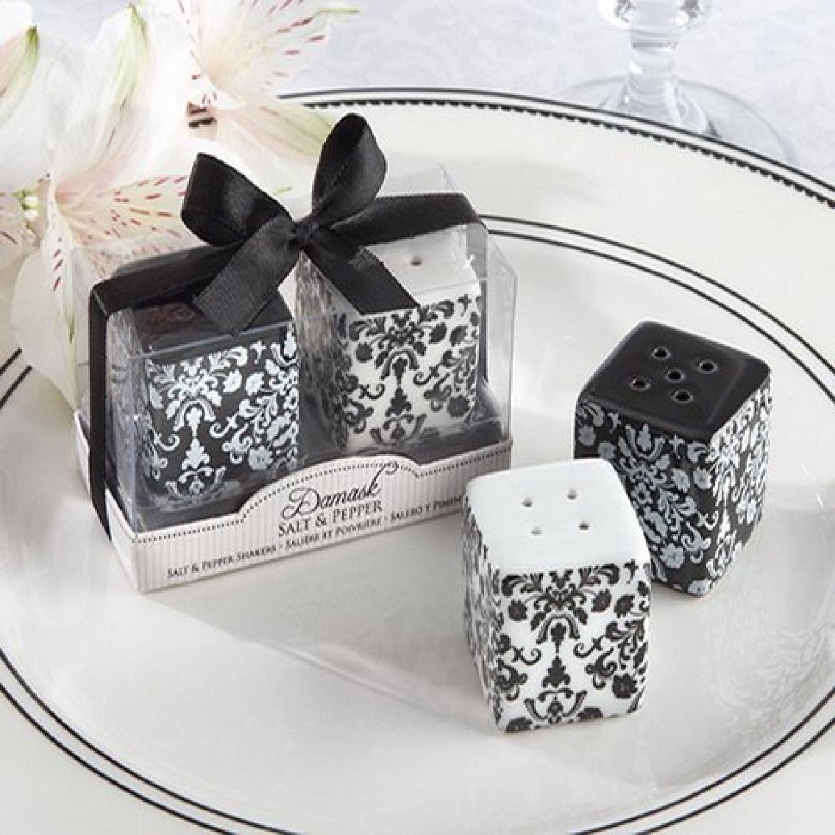 Damask Salt & Pepper Shakers
