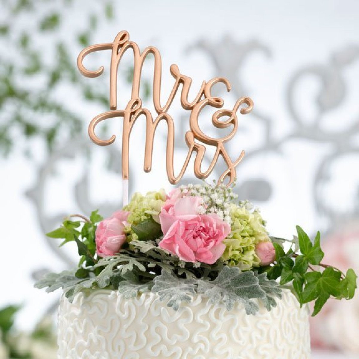 Gold Mr Mrs Cake Topper