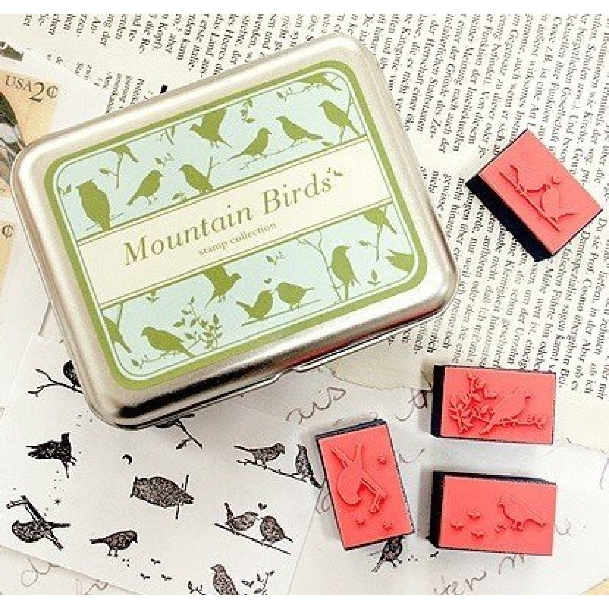 Mountain Birds Rubber Stamps