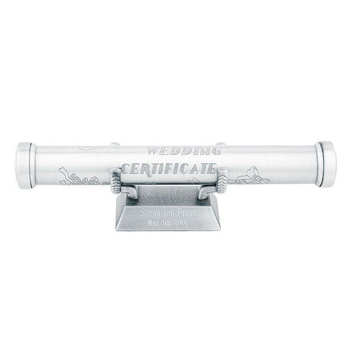 Pewter Finish Marriage Certificate Holder