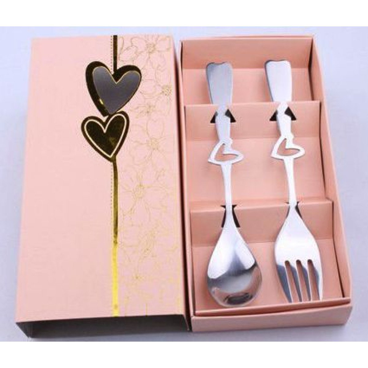 Pink Fork and Spoon Set