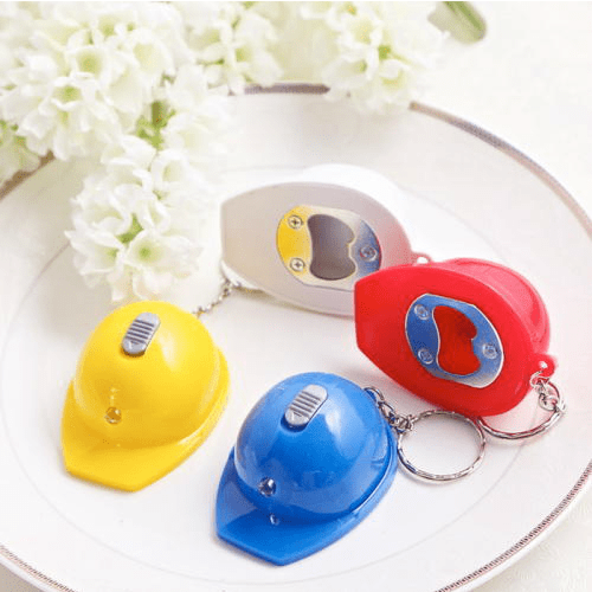 Mini Simulation Keychain Safety Helmet Holiday Creative - Temu