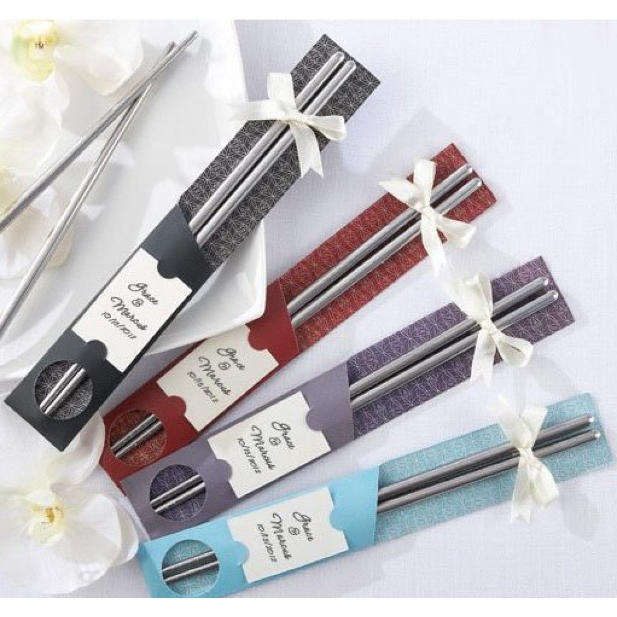 Engraved chopsticks wedding favors deals