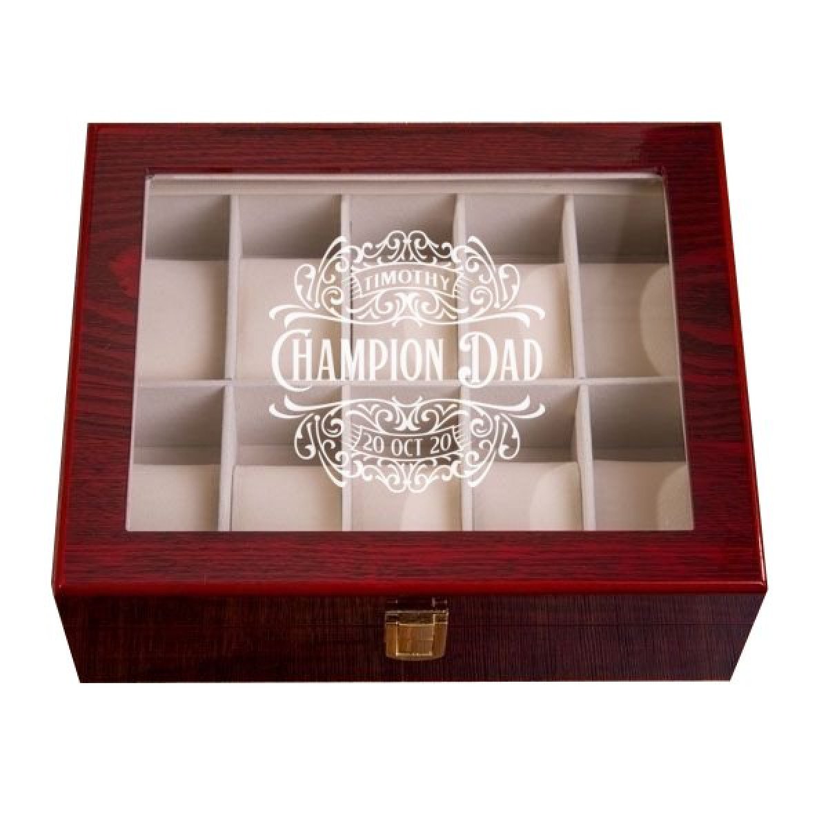 Victorian Mahogany Watch Box 10 Slots