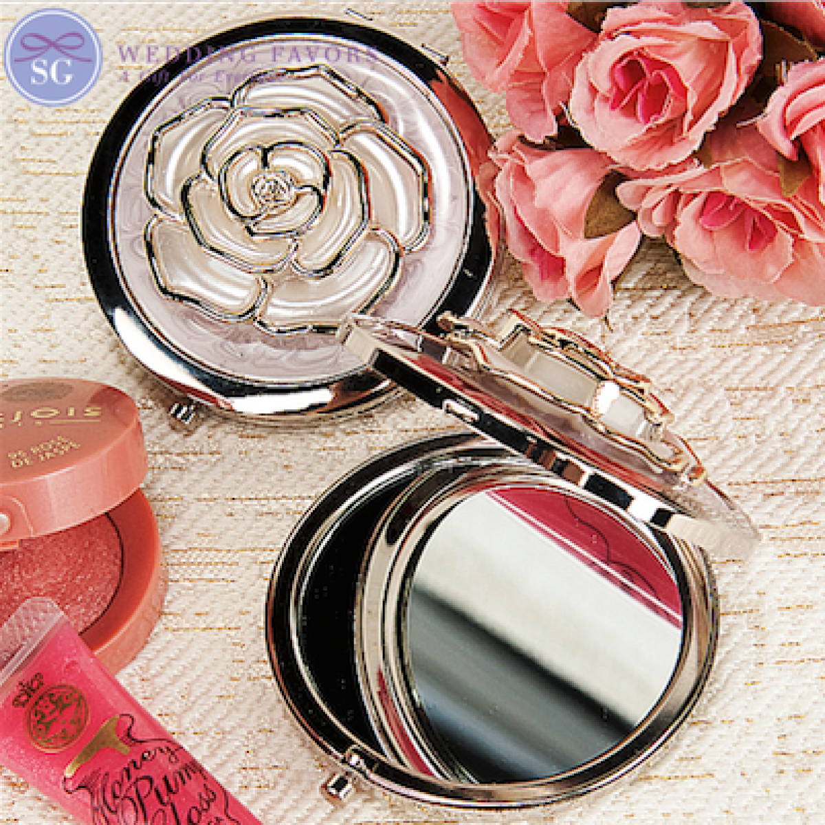 Rose Compact Mirrors