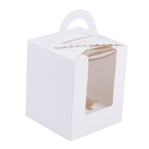 Cupcake Box with Handle White