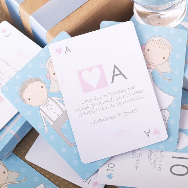 A Love Story Playing Cards Favors