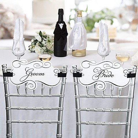 Bride & Groom Chair Signs