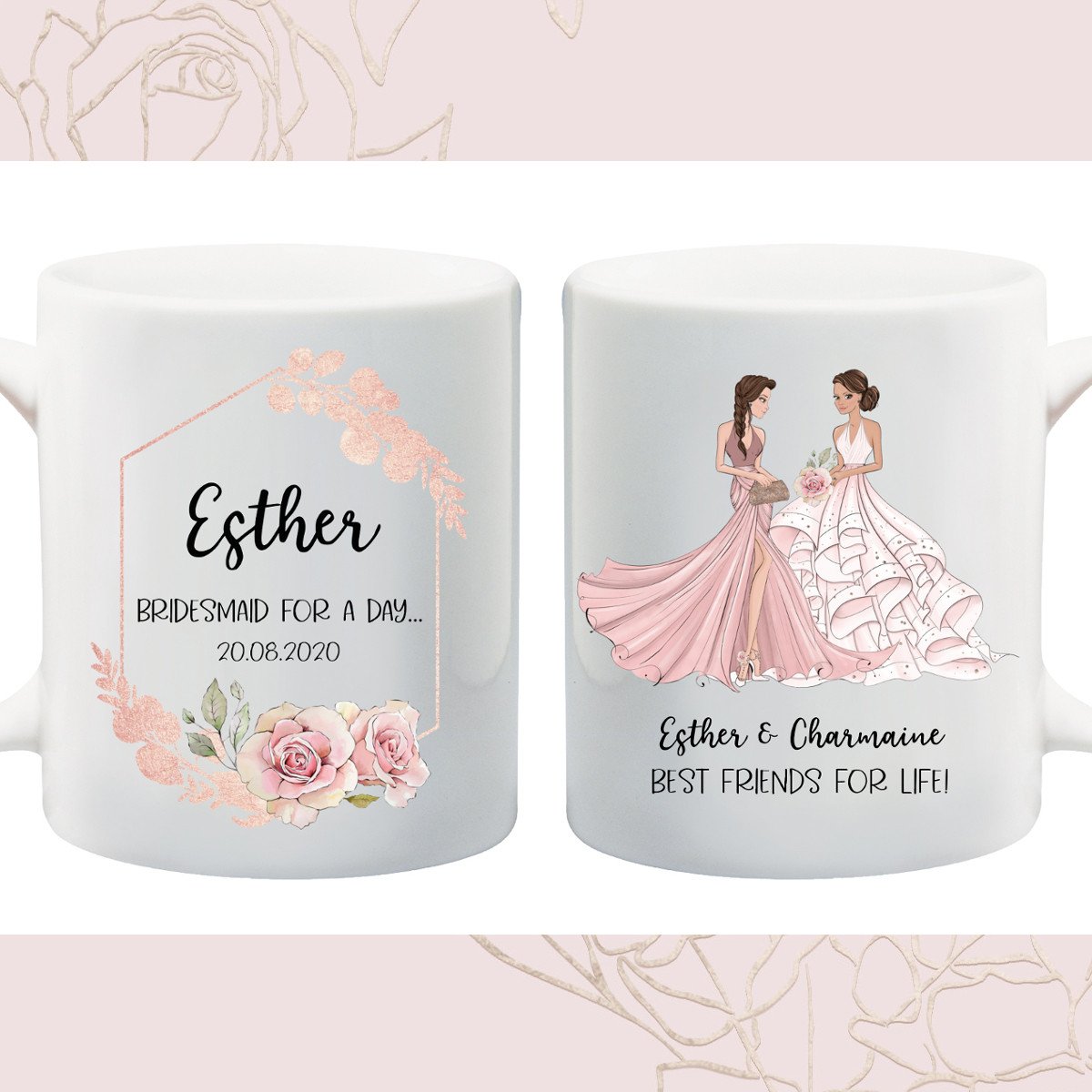 Bridesmaid Floral Mug