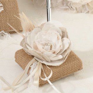 Burlap and Lace Pen Set