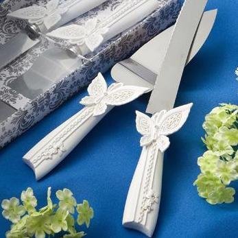 Butterfly Design Knife & Server Set