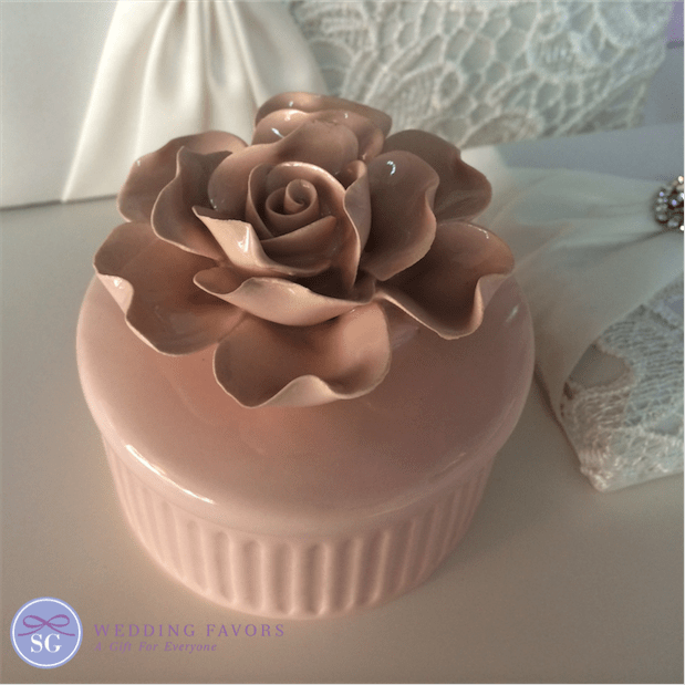 Ceramic Rose Jewellery Box