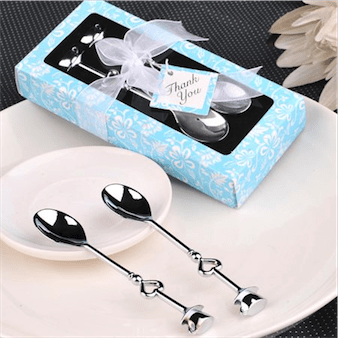 Couple Hearts Coffee Spoons Favors