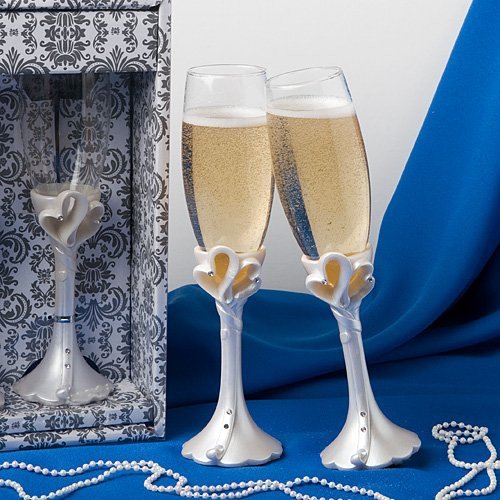 Couple Hearts Toasting Glass Set