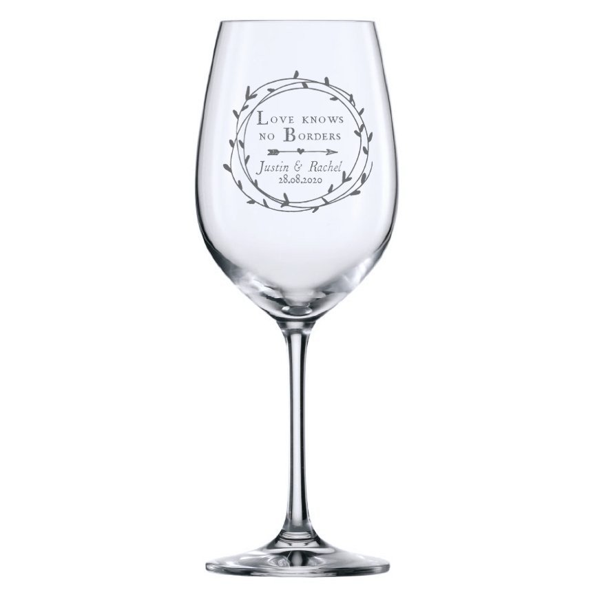 Cupid's Wreath Wine Glass