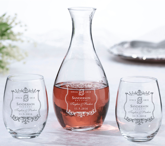 Vineyard Decanter & Stemless Wine Glass Set