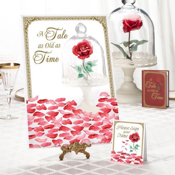 Fairytale Rose Petal Signing Canvas