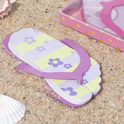 Flip Flop Shaped Note Pad Favors