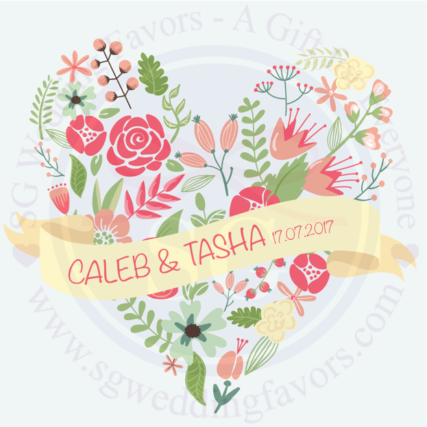 Floral Heart Tags/Stickers