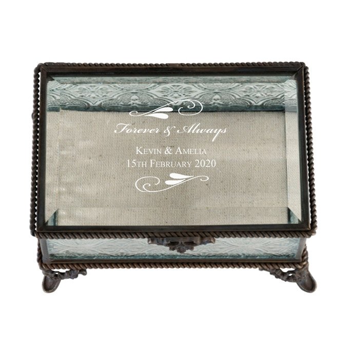 Flourish Rustic Glass Ring Box