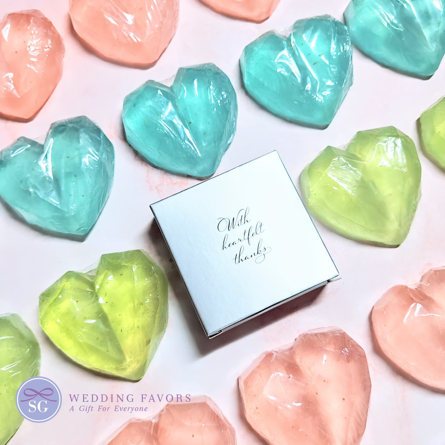 Heart Gemstone Soaps