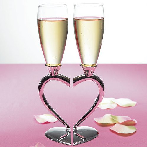 Heart Stem Toasting Glass Set