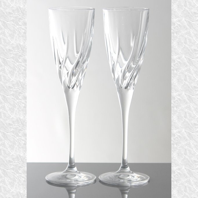 Italian Crystal Flutes - set of 2