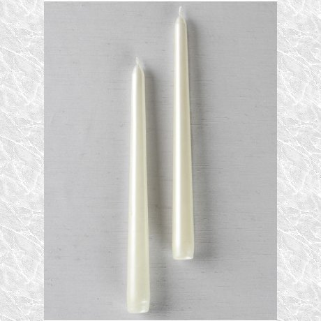 Ivory Taper Candles - set of 2