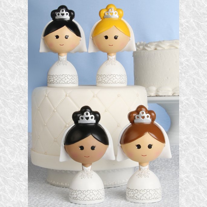 Kokeshi Bride Cake Toppers