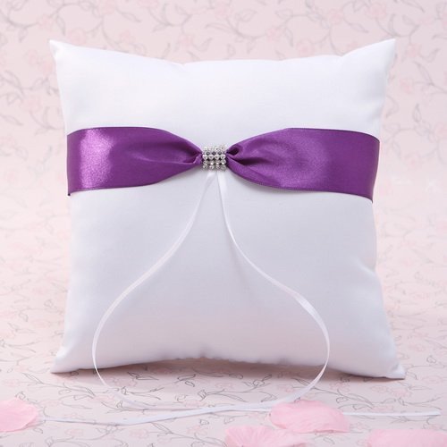 Lavender Sash Ring Pillow