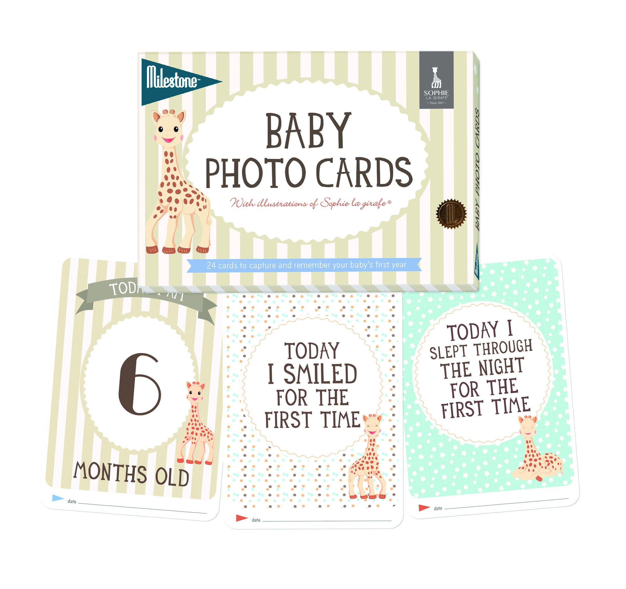 Milestone Sophie La Girafe Baby Cards