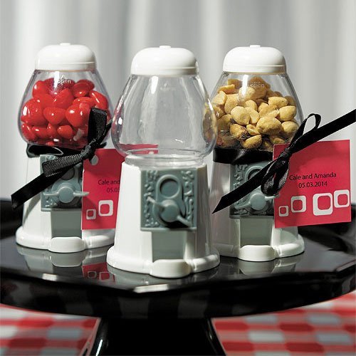 Mini Gumball Machines - White Favors