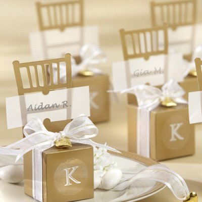 Gold Chair Favor Box