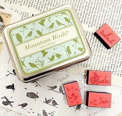 Mountain Birds Rubber Stamps