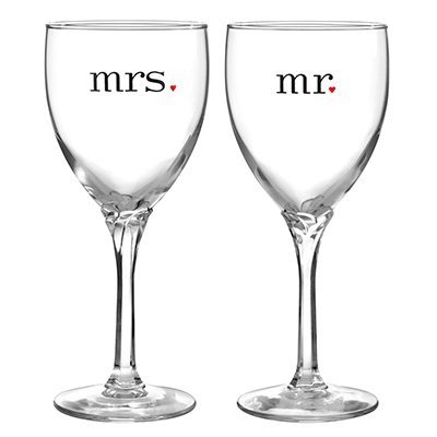 Mr. & Mrs. Wine Glass Set