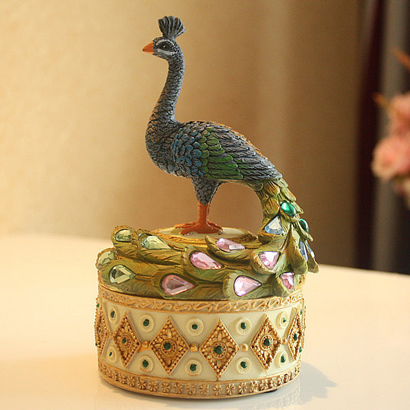 Peacock Jewellery Box Favors