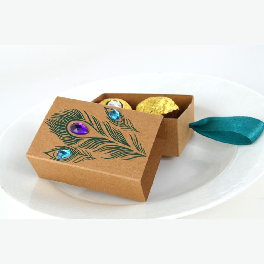 Peacock DIY Favor Boxes