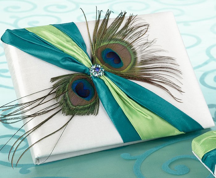 Peacock Feather Guestbook