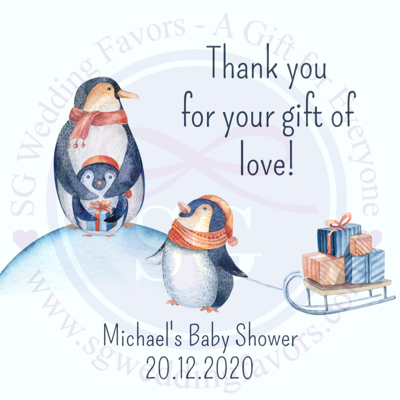 Penguin Family Tags/Stickers