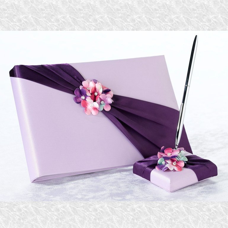 Radiant Flower Guestbook and Pen Set