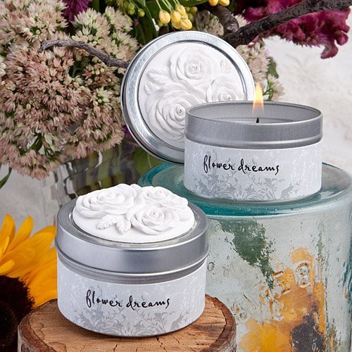 Rose Scented Tin Candles Favors