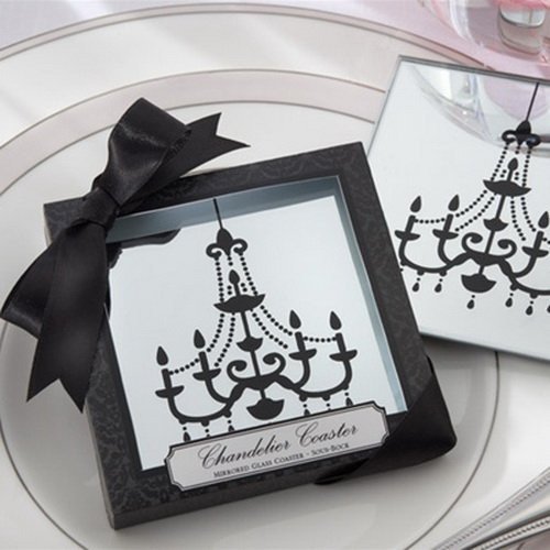 Royal Mirror Chandelier Coasters Favors