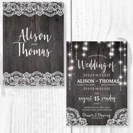 Rustic Theme Invite