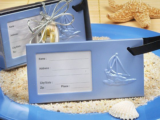 Sailboat Design Luggage Tag Favors