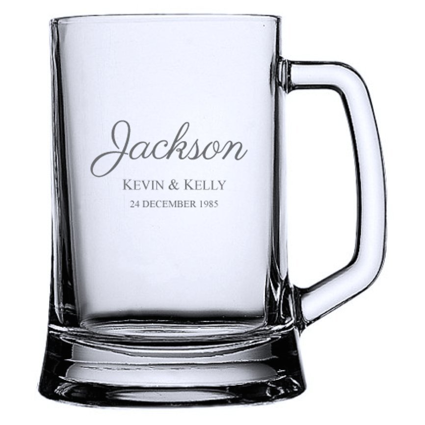 Script Beer Mug