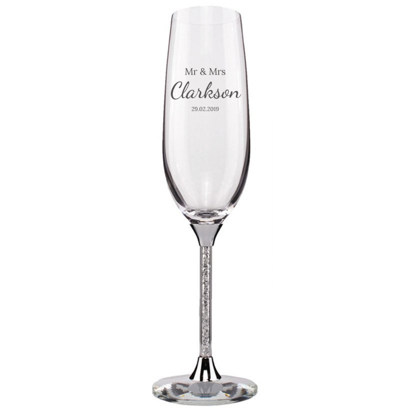 Script Crystal Toasting Flute