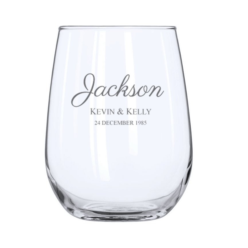 Script Stemless Wine Glass