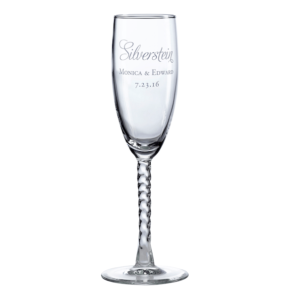 Script Toasting Glass