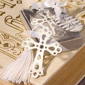 Silver Cross Bookmark Favors