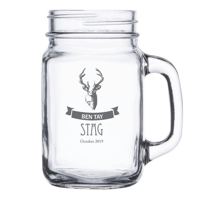 Stag Rustic Mason Jar